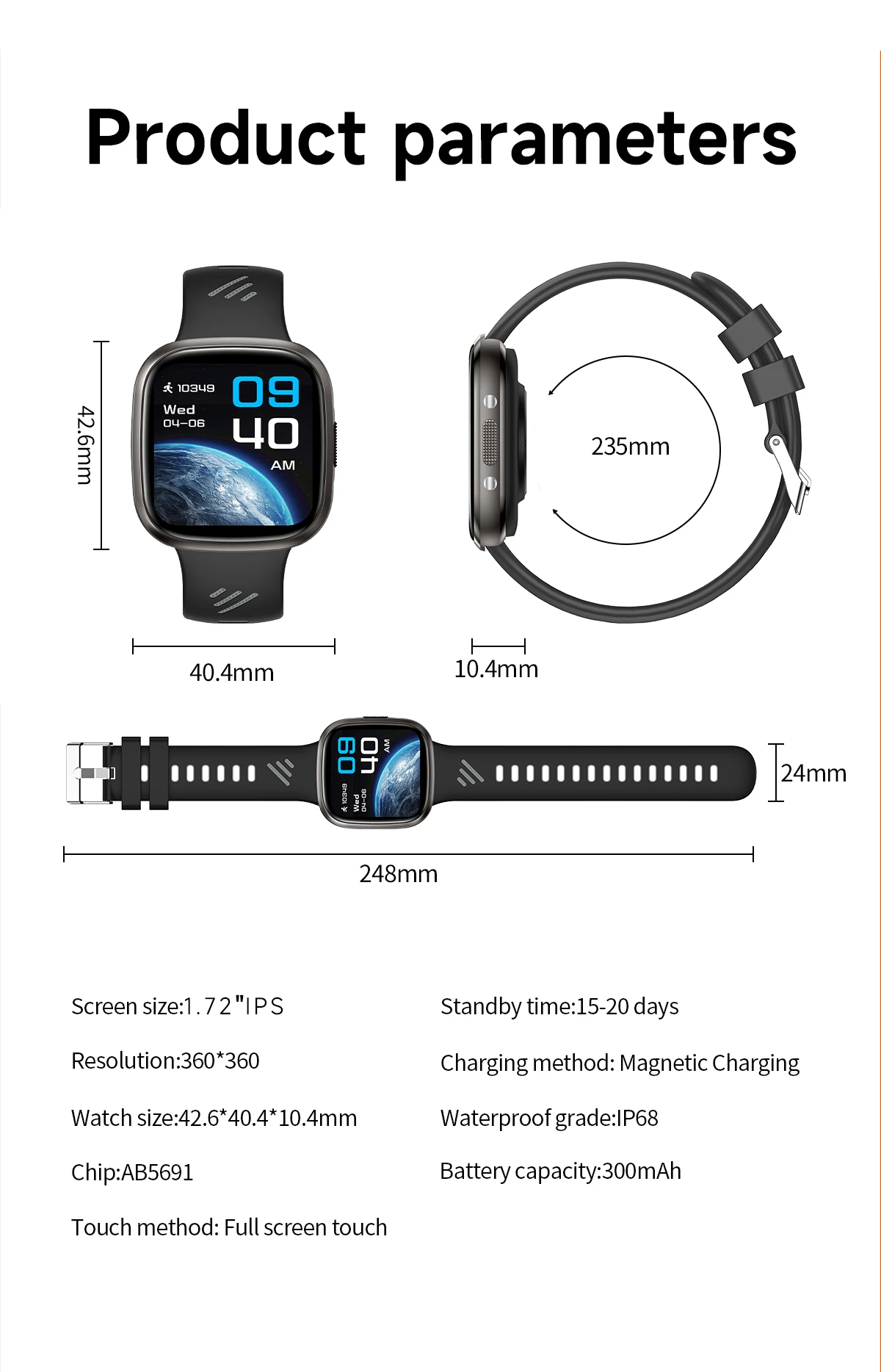 2025 Hot Selling Reloj Intelligent Smart Watch YQ30 Health Fitness tracker Wristband Smartwatch Android