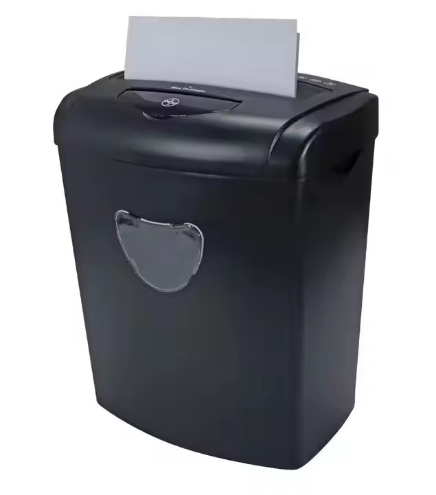 Plastic Paper Shredder, 8 Sheet (A4) Micro Cut 3x9mm,Light Duty Shredding Machine for Home & Office